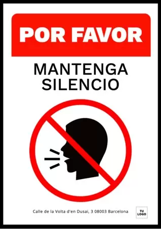 Edita un cartel de silencio 