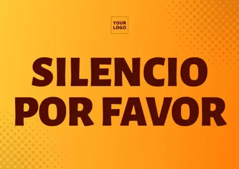 Edita un cartel de silencio 