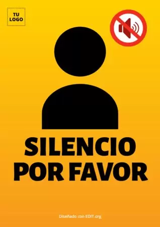 Edita un cartel de silencio 