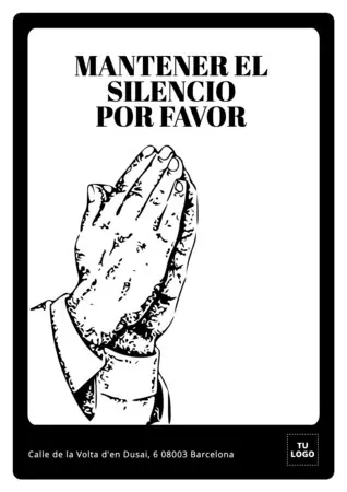 Edita un cartel de silencio 