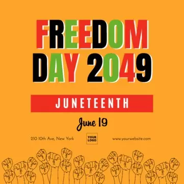 Een Juneteenth-sjabloon bewerken