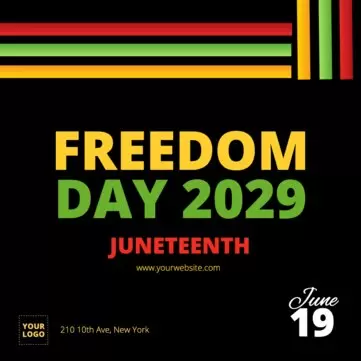 Edit a Juneteenth template