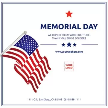 Edit a Memorial Day template