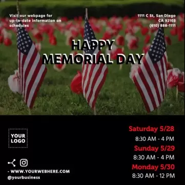 Edit a Memorial Day template