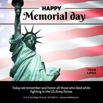 Edit a Memorial Day template