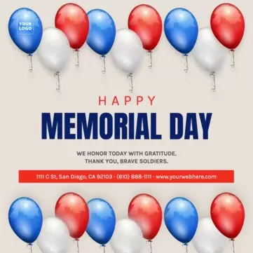 Edit a Memorial Day template