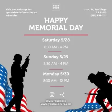 Edit a Memorial Day template