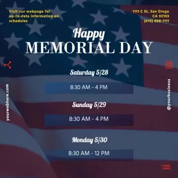 Edit a Memorial Day template