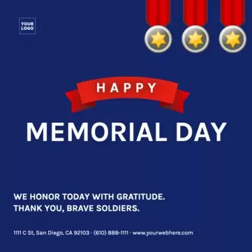 Edit a Memorial Day template