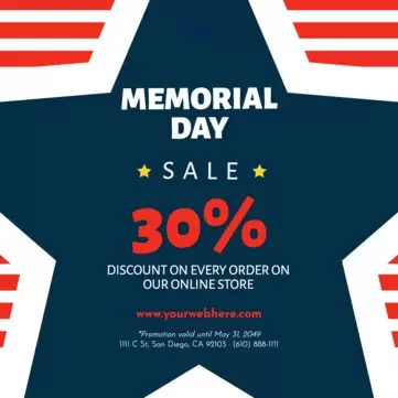 Edit a Memorial Day template