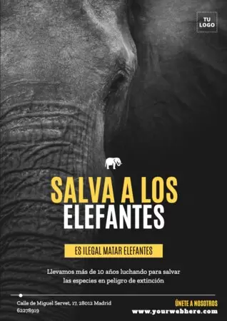Edita un póster para salvar animales