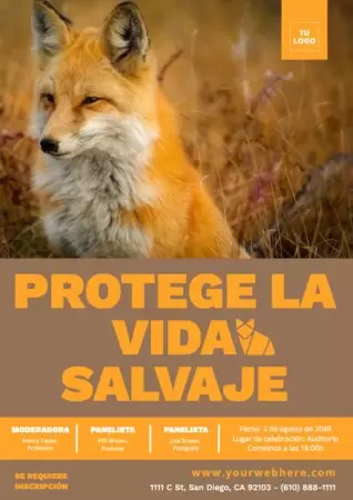 Edita un póster para salvar animales