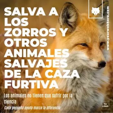 Edita un póster para salvar animales