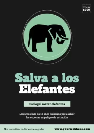 Edita un póster para salvar animales
