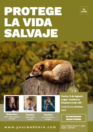 Edita un póster para salvar animales