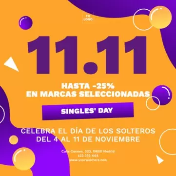 Editar una plantilla para Singles Day