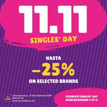 Editar una plantilla para Singles Day