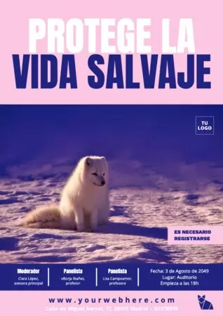 Edita un póster para salvar animales