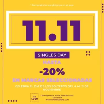 Editar una plantilla para Singles Day