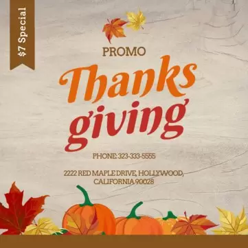 Bearbeite eine Thanksgiving-Vorlage