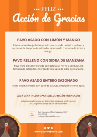 Edita un menú de catering