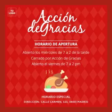 Editar plantillas de Accion de Gracias