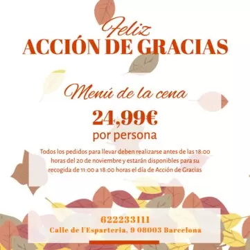 Editar plantillas de Accion de Gracias