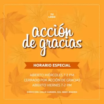 Editar plantillas de Accion de Gracias