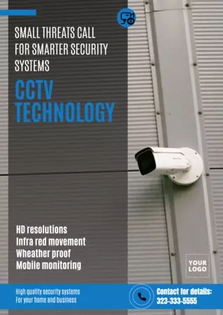 Edição de um pôster de vigilância por vídeo