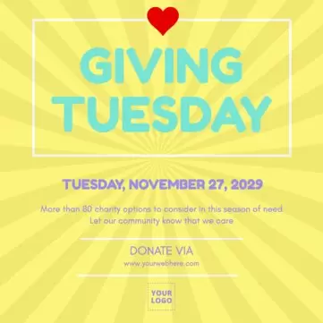 Edite um layout de Giving Tuesday