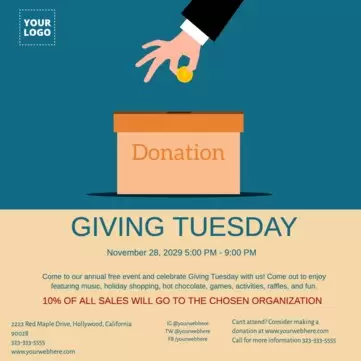 Edite um layout de Giving Tuesday