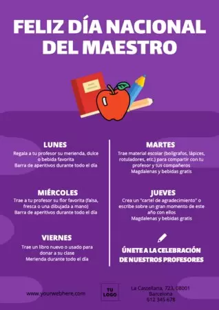 Edita un diseño para el Día del Maestro