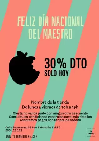 Edita un diseño para el Día del Maestro