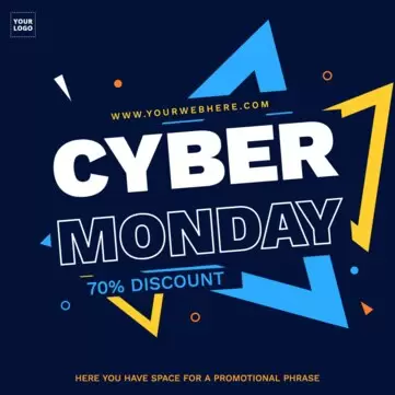 Personalize seu banner para a Cyber Monday