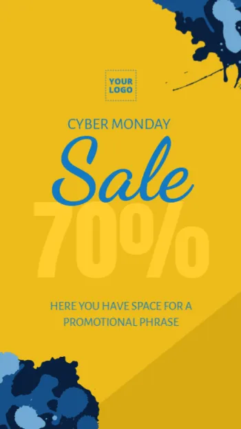 Personalize seu banner para a Cyber Monday