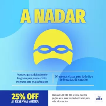 Editar un anuncio para clases de natación