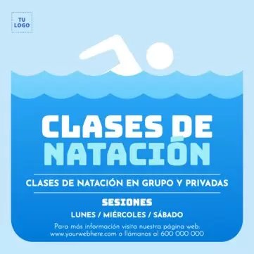 Editar un anuncio para clases de natación