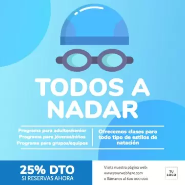 Editar un anuncio para clases de natación