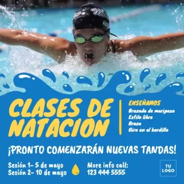 Editar un anuncio para clases de natación