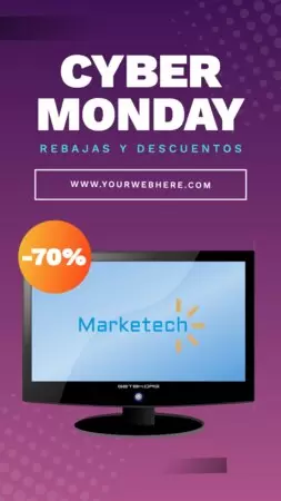 Personaliza tu banner para Cyber Monday