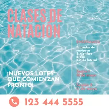 Editar un anuncio para clases de natación