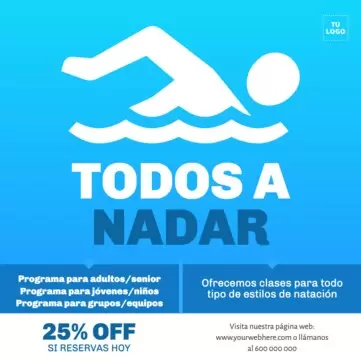 Editar un anuncio para clases de natación