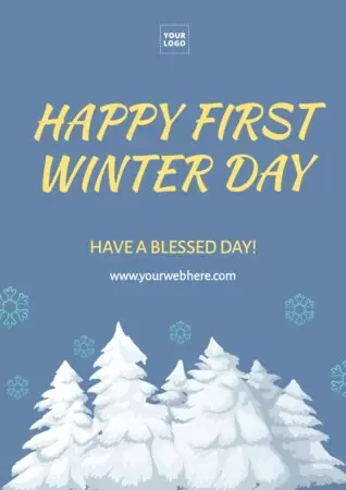 Bearbeite eine Hallo Winter Vorlage