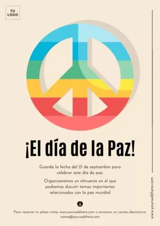 Editar un cartel del Día de la Paz