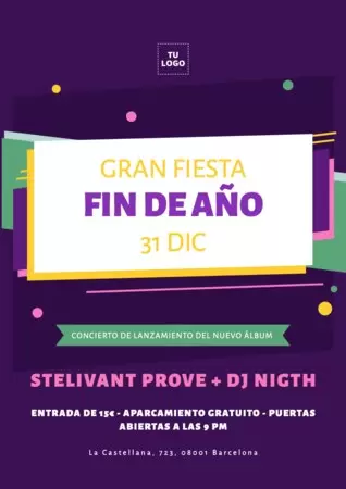 Edita un cartel para tu evento