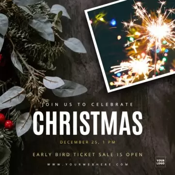 Editar um convite de Natal