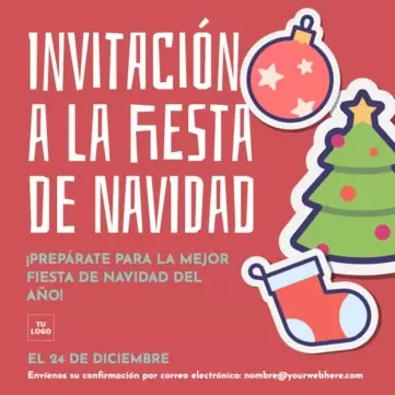 Edita una invitación de Navidad