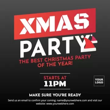 Edit a Christmas invitation design