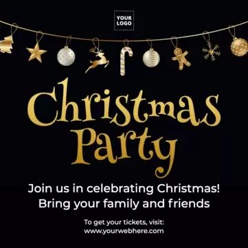 Edit a Christmas invitation design