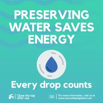 Modifier un poster pour économiser l'eau